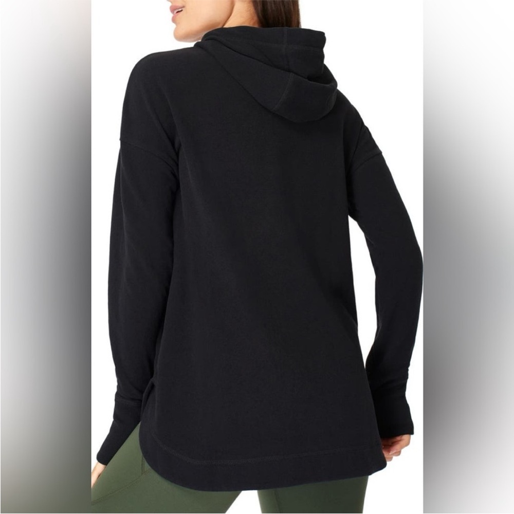 Sweaty Betty Escape Luxe Black Velour Funnel Neck Hoodie S - Picture 2 of 9